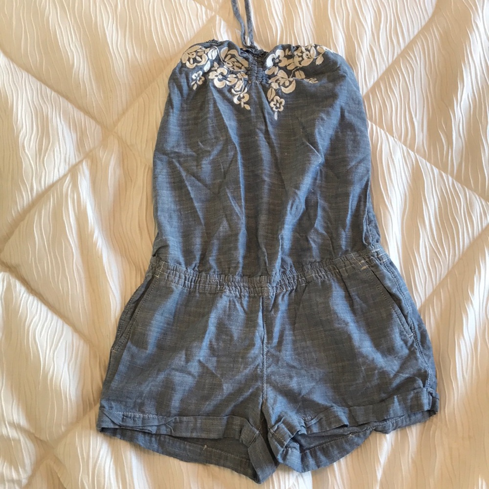 Denim romper